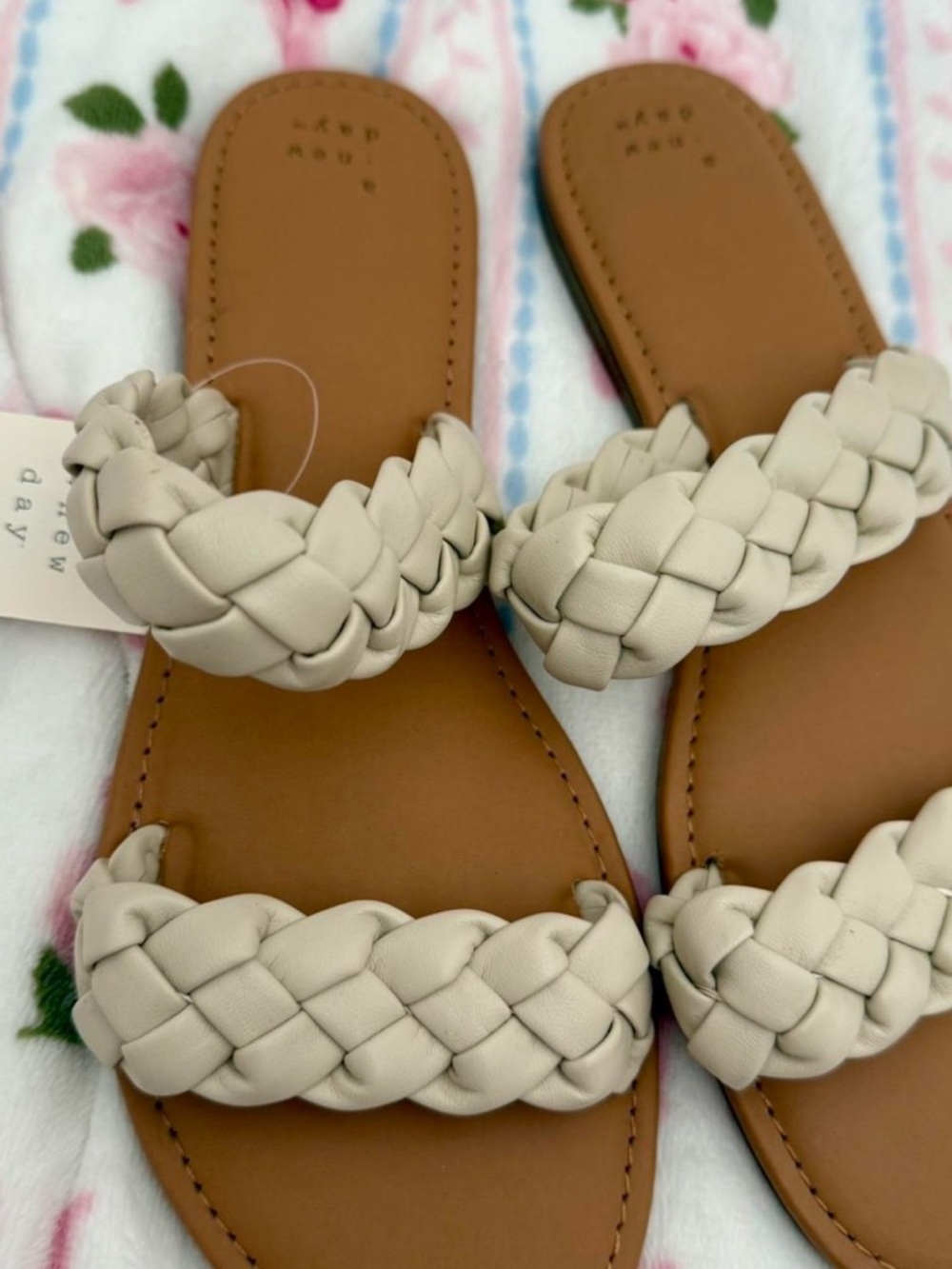 A New Day Nude braided sandals